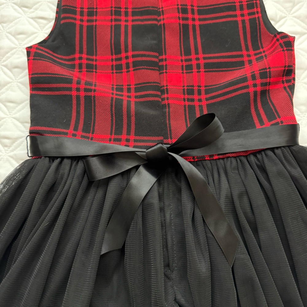 Knit Works Red and Black Plaid A-Line Tutu Sleeveless Holiday Dress - Picture 13 of 16